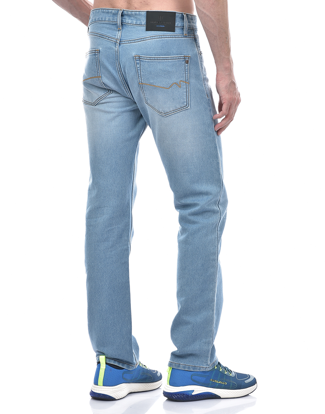 Numero Uno Men Solid Light Blue Jeans